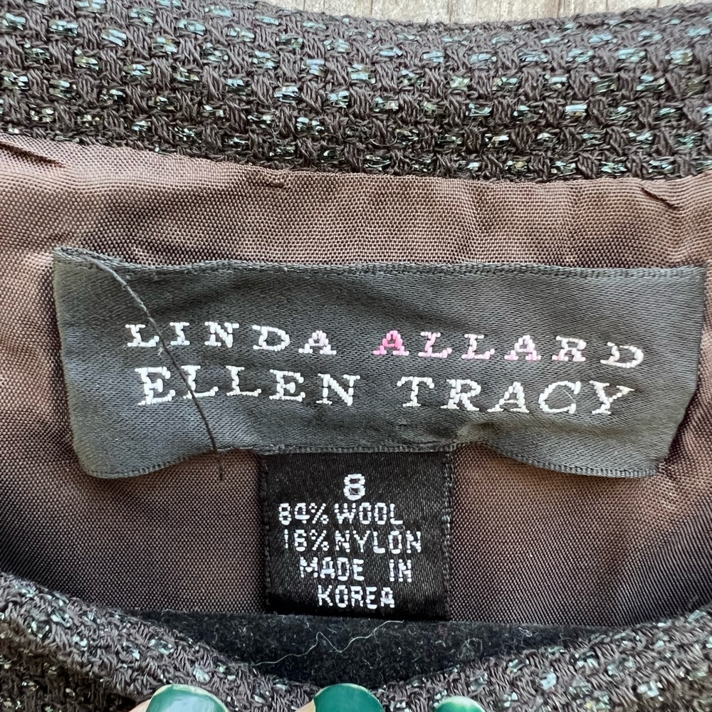 LINDA ALLRED ELLEN TRACY Wool Shell Top Women’s 8 - Picture 9 of 11
